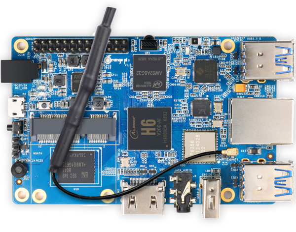 Orange Pi 3 LTS 2G8G EMMC with HDMI+WIFI+BT5.0, AllWinner H6 SoC