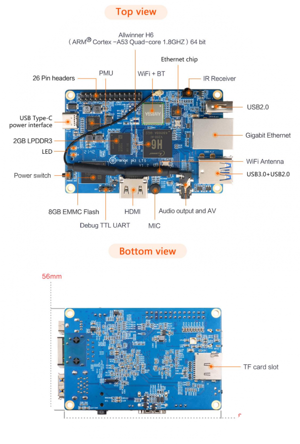 Orange Pi 3 LTS Pinout - The DIY Life